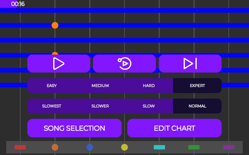 DrumDash four difficulty levels: Easy, Normal, Hard, and Expert for progressive drum learning